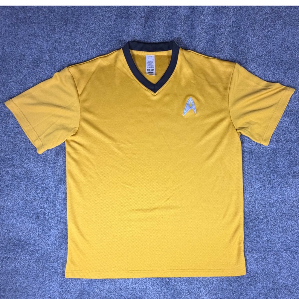 Star Trek 2009 Movie Kellogg's Promo Jersey Shirt Gold Yellow Starfleet XL